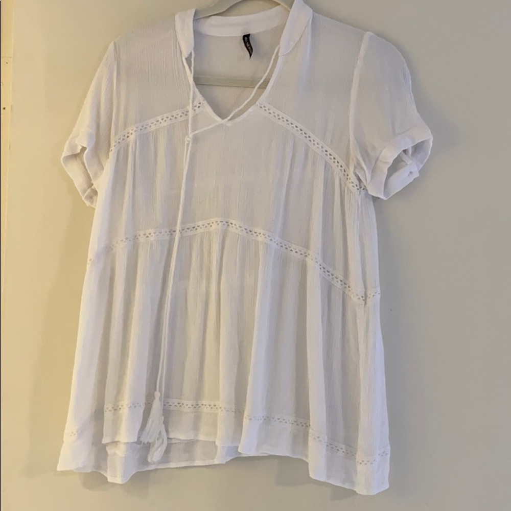 White babydoll tee